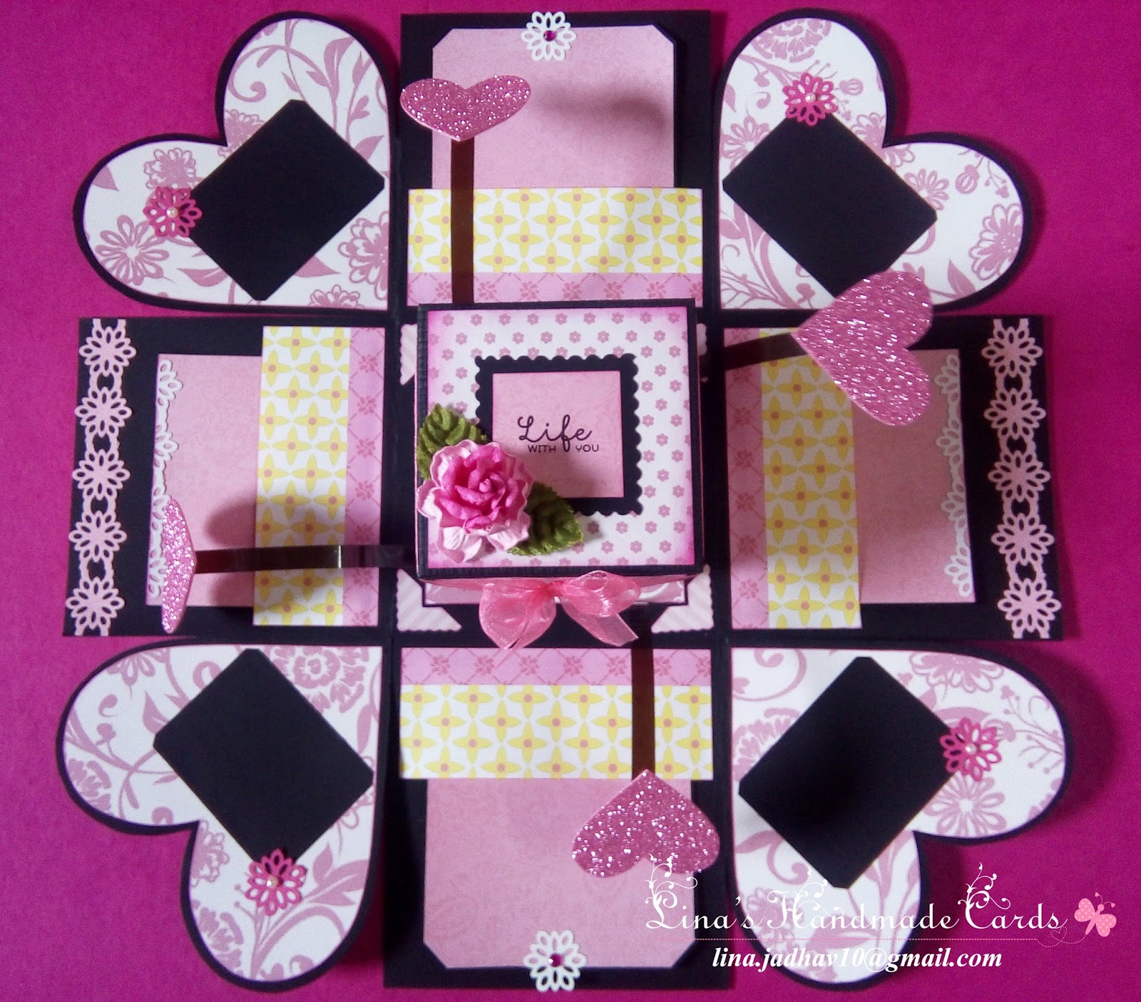 Lina's Handmade Cards Valentine Explosion Box