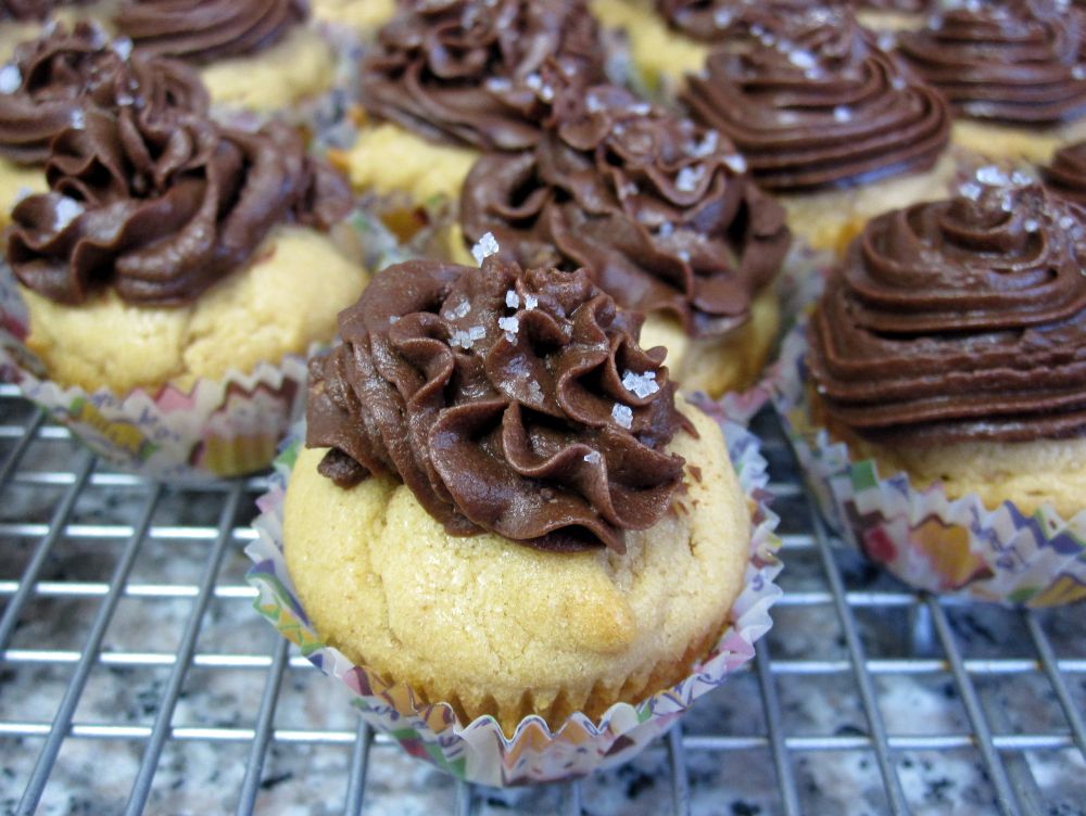 Happy Go Marni Peanut Butter Cupcakes with Chocolate Frosting and