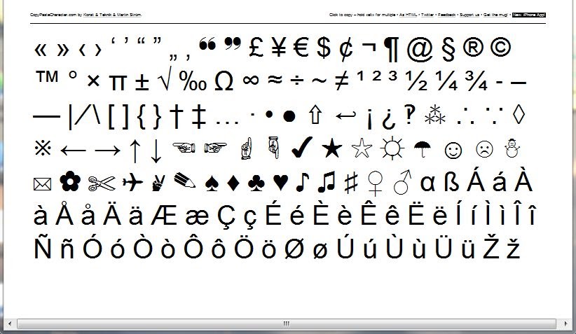 Keepps Finding Typographic Characters