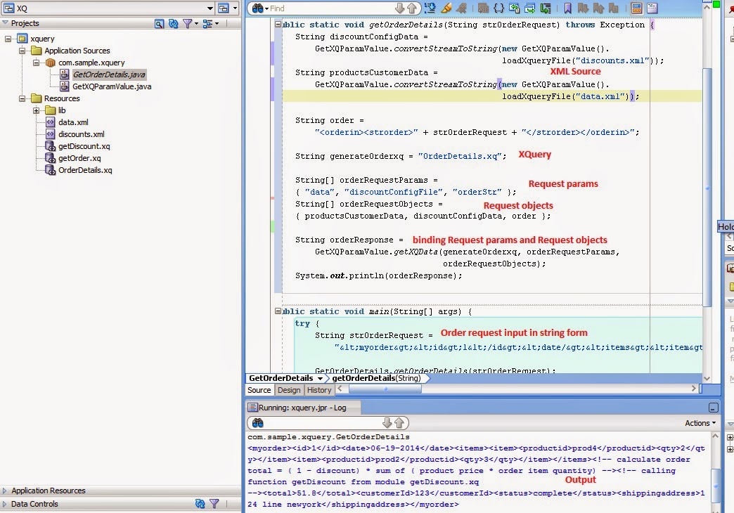 Oracle SOA Running XQuery from Java applications using XQJ API
