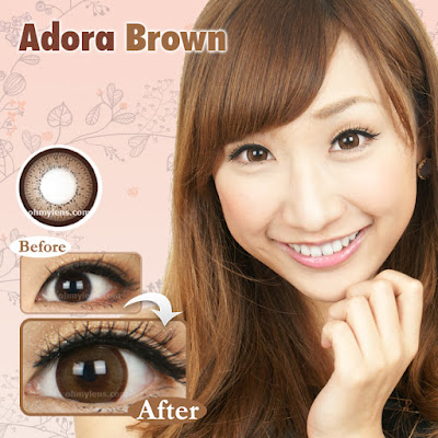 Adora Brown Contact Lenses at ohmylens.com