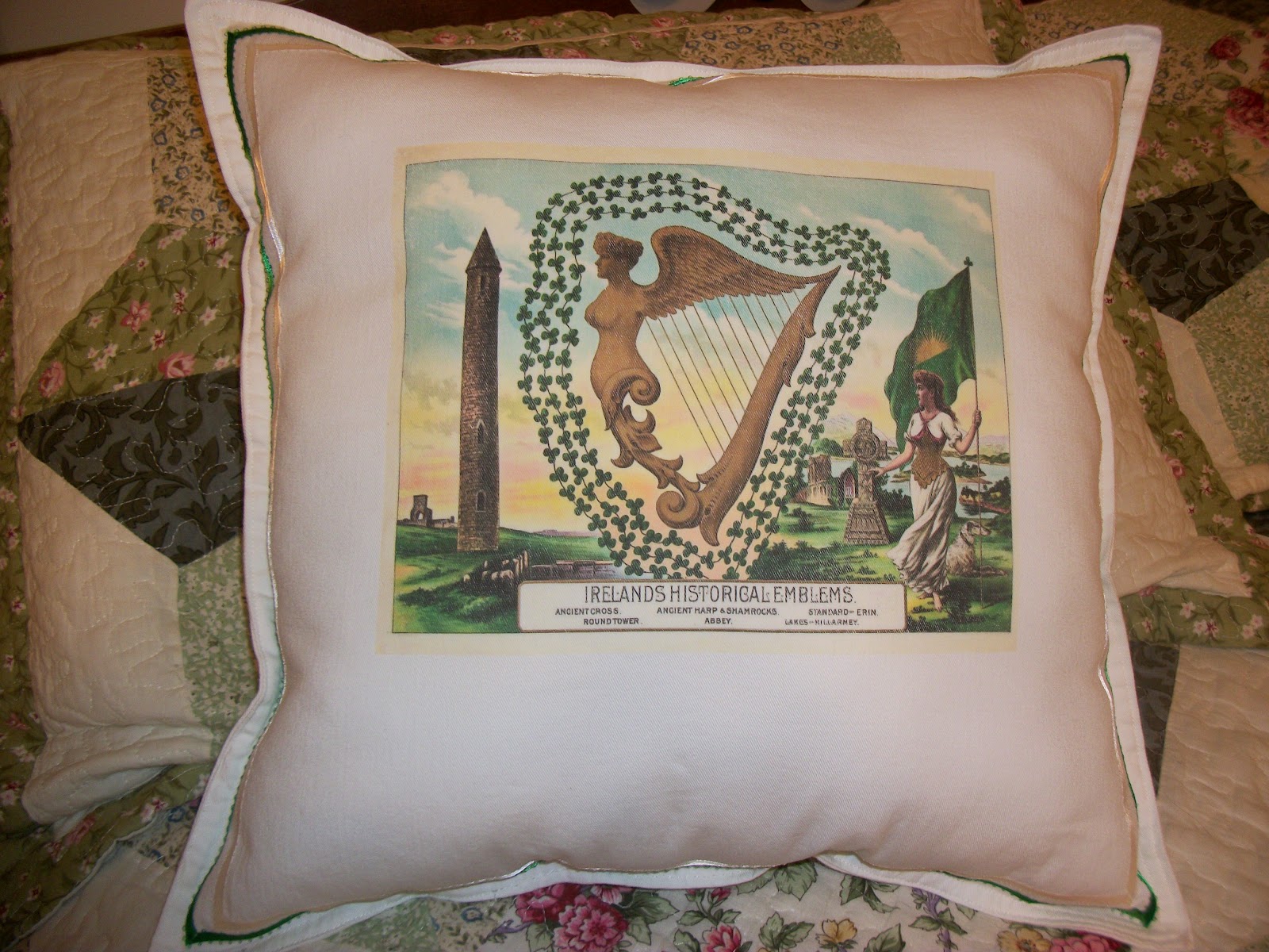 My Happy Place Irish pillow