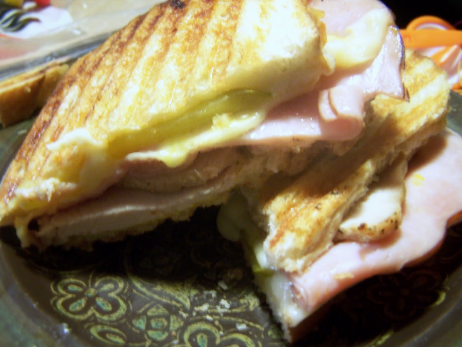 The Peppered Pantry Cuban Panini Pressed Sandwich