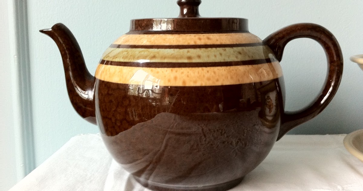 Lady Jane's Treasure Trove *SOLD* Vintage striped teapot, made in