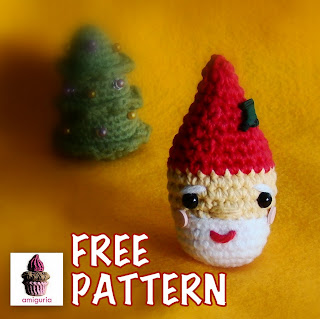 amiguria amigurumi: Free Pattern Santa Ornament