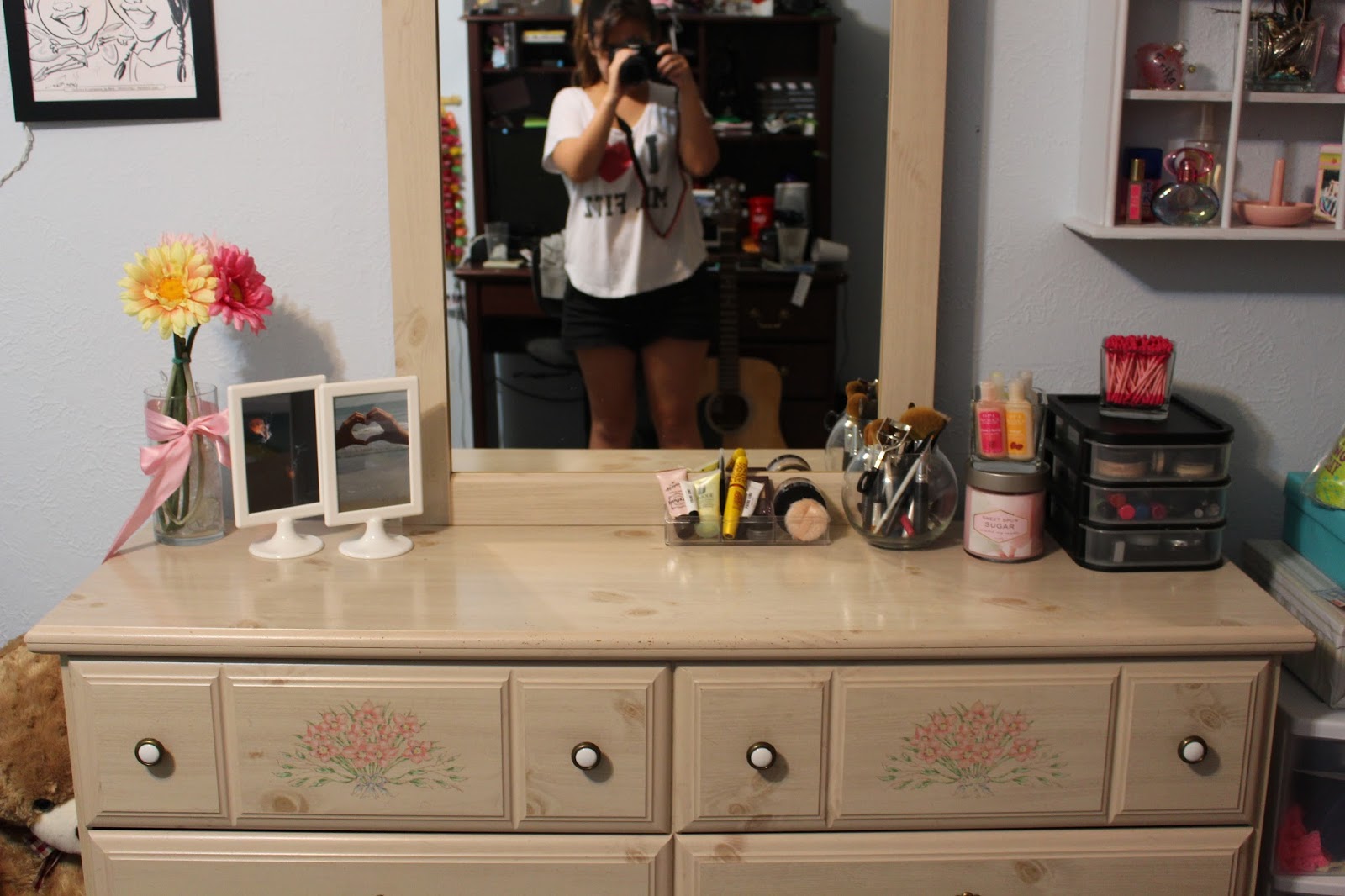 A Penny for Your Thoughts Before and After Dresser Top Organization