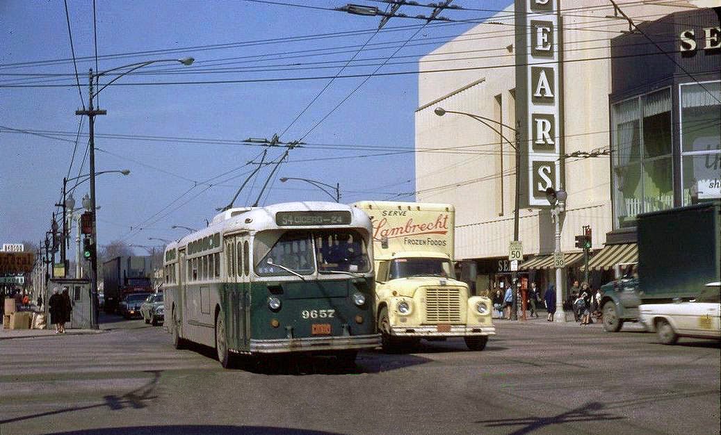 transpress nz Chicago Transit Authority trolley buses, 1960s
