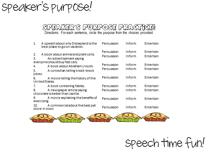 Speaker’s Purpose!