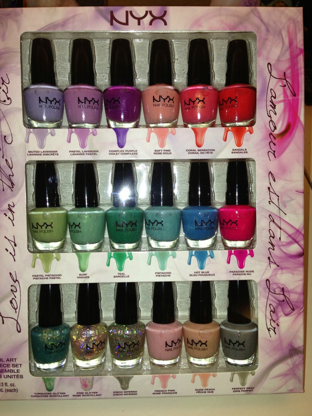 Life of a mad typer NYX Nail Polish Set Love is in The Air