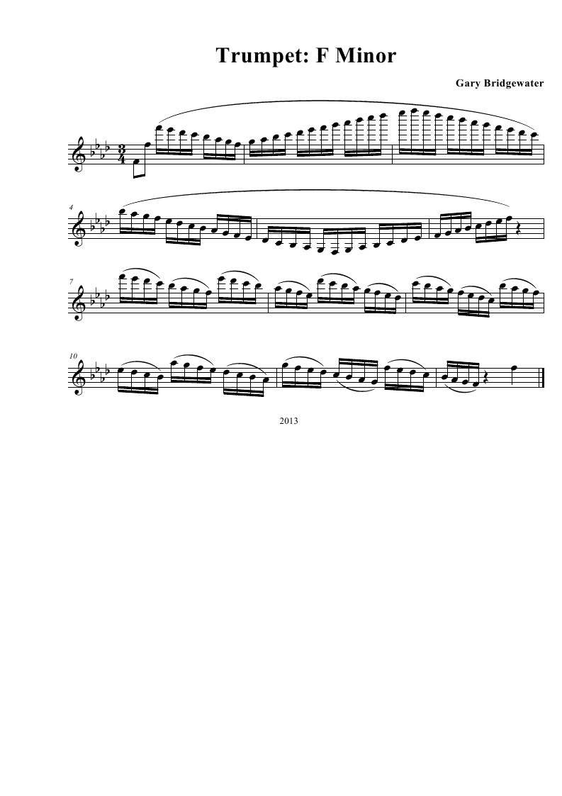 Trumpet Trumpet F Minor
