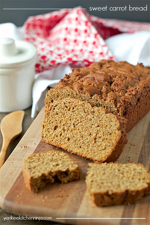 Sweet carrot bread Yankee Kitchen Ninja
