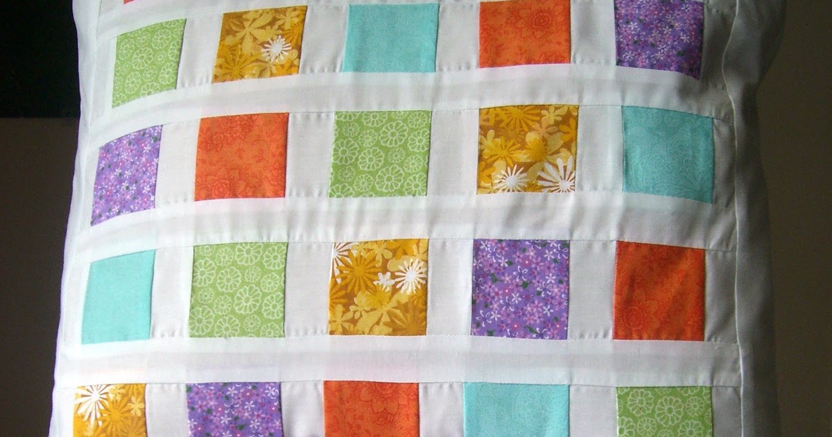Ambrosia's Creations Tutorial Scrappy Patchwork Pillow Cover