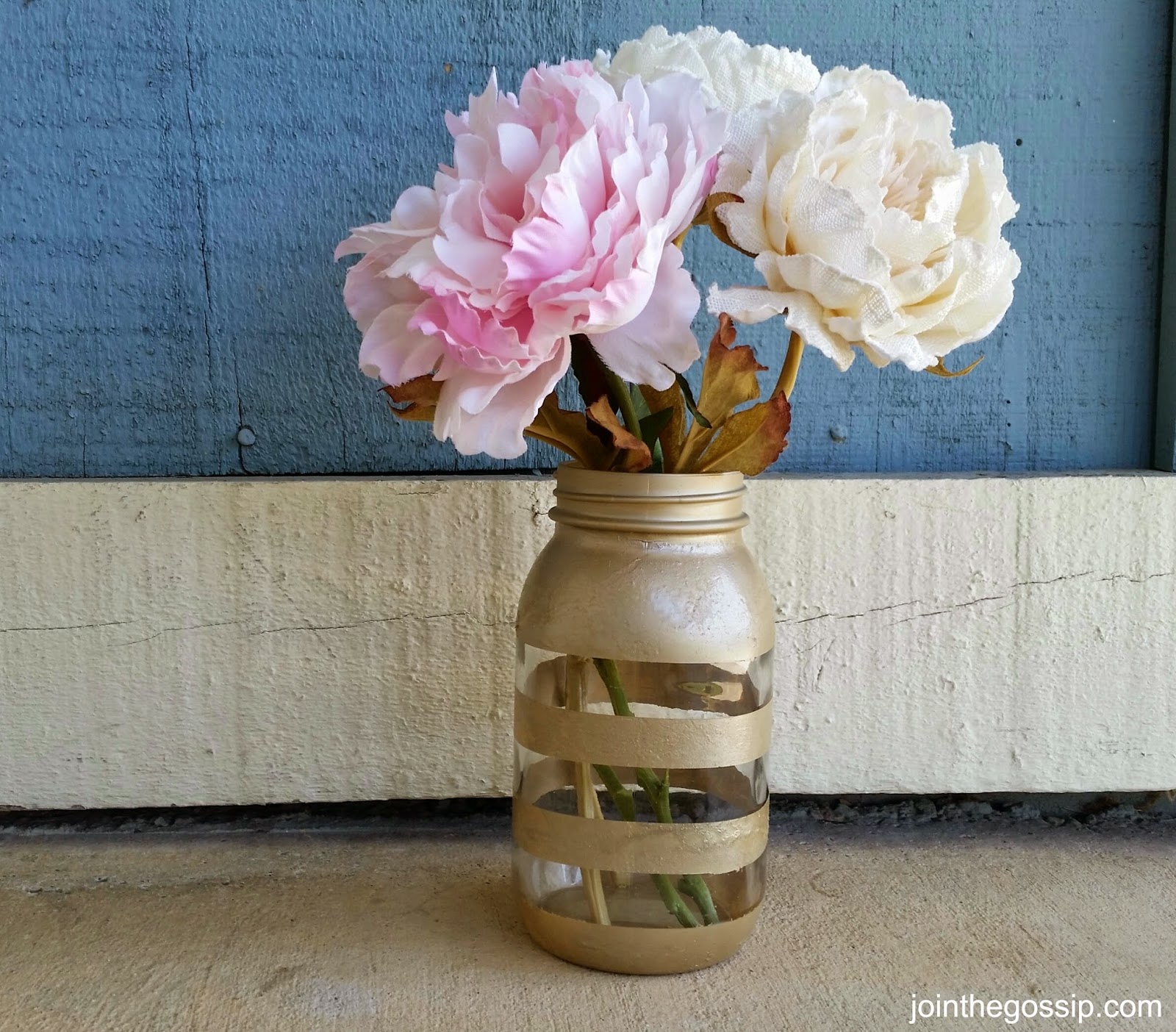 Join The Gossip Striped Mason Jar Tutorial