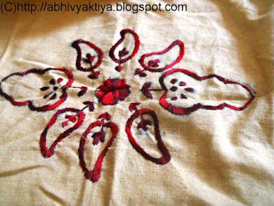 satin stitch of hand embroidery