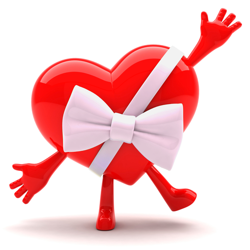 Gift heart icon