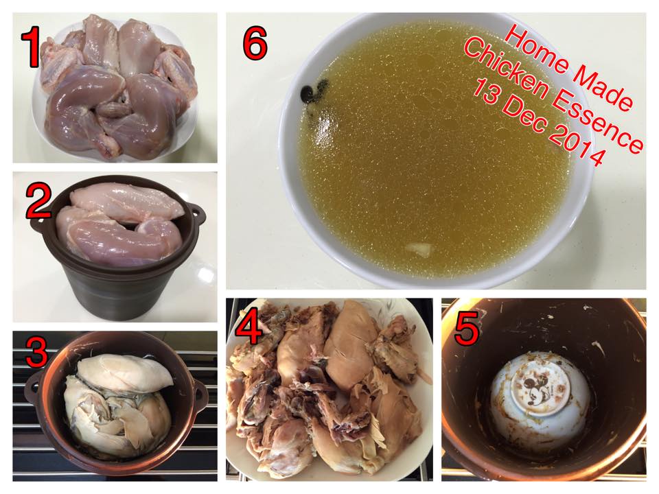 1st attempt Home Made Double boil Chicken Essence by Connie Ng