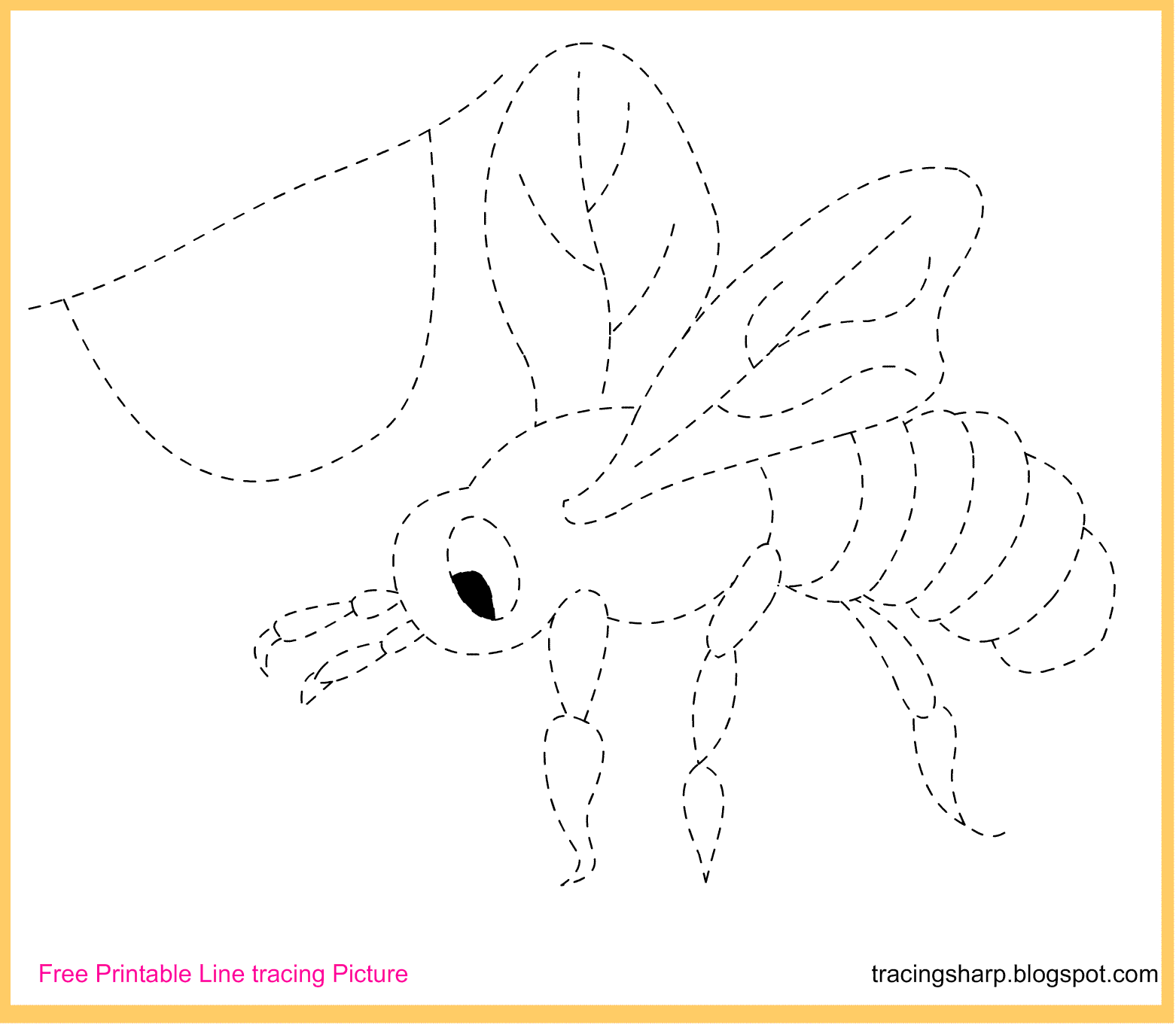 worksheet Bee Worksheets For Kindergarten free tracing line printable bee picture download drawing worksheets for kids online