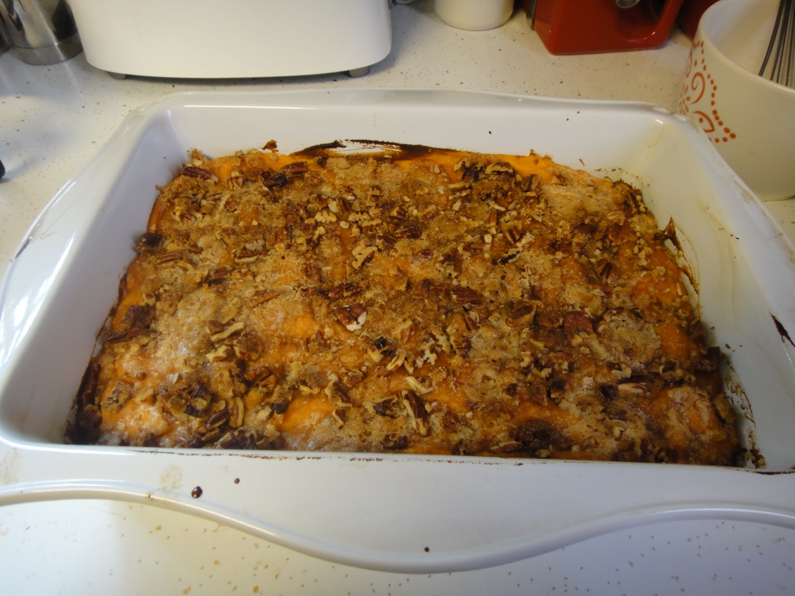 Highly Experimental Whipped Sweet Potatoes with Brown Sugar and Pecans