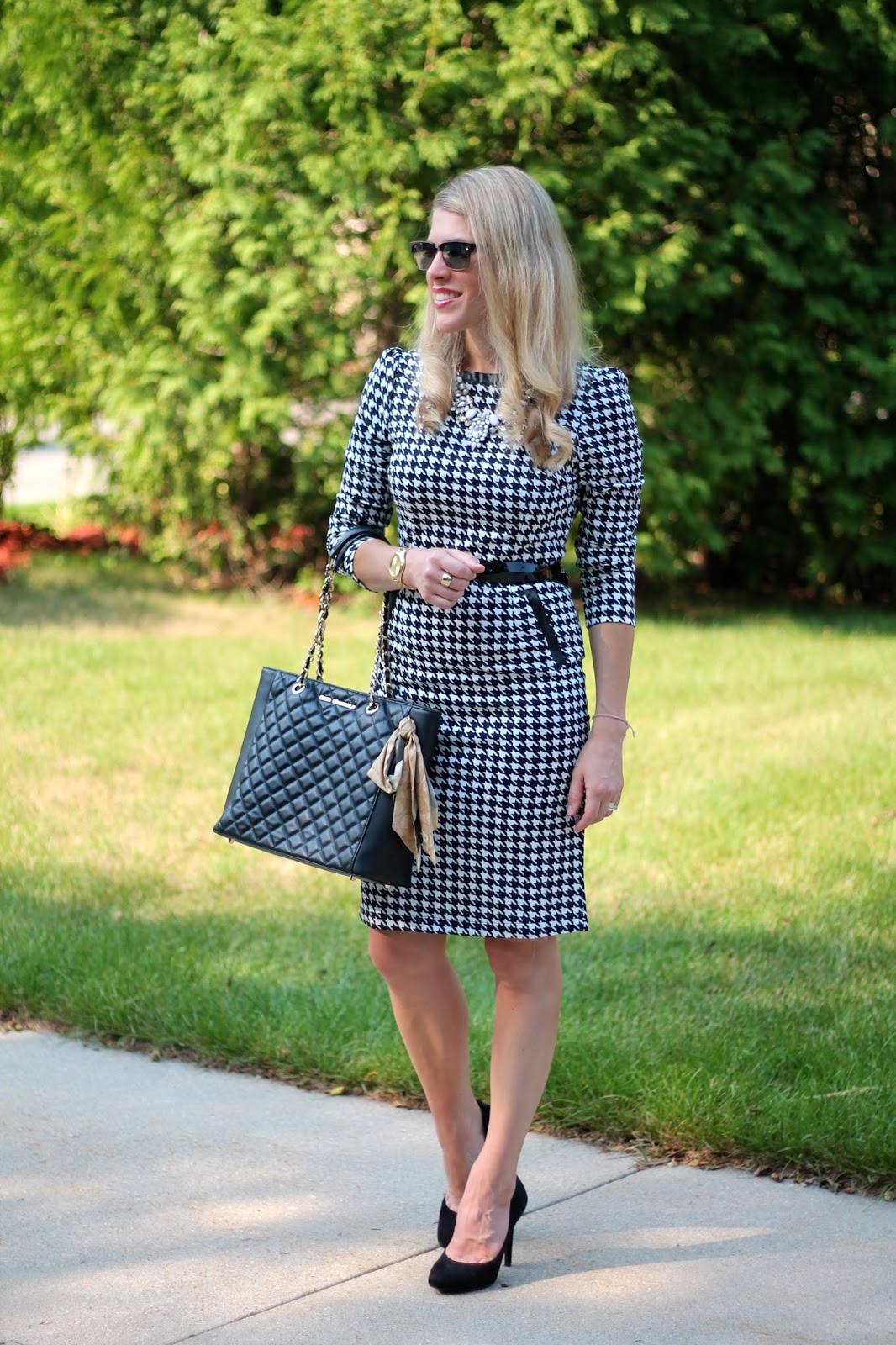 I do deClaire Confident Twosday Houndstooth Dress
