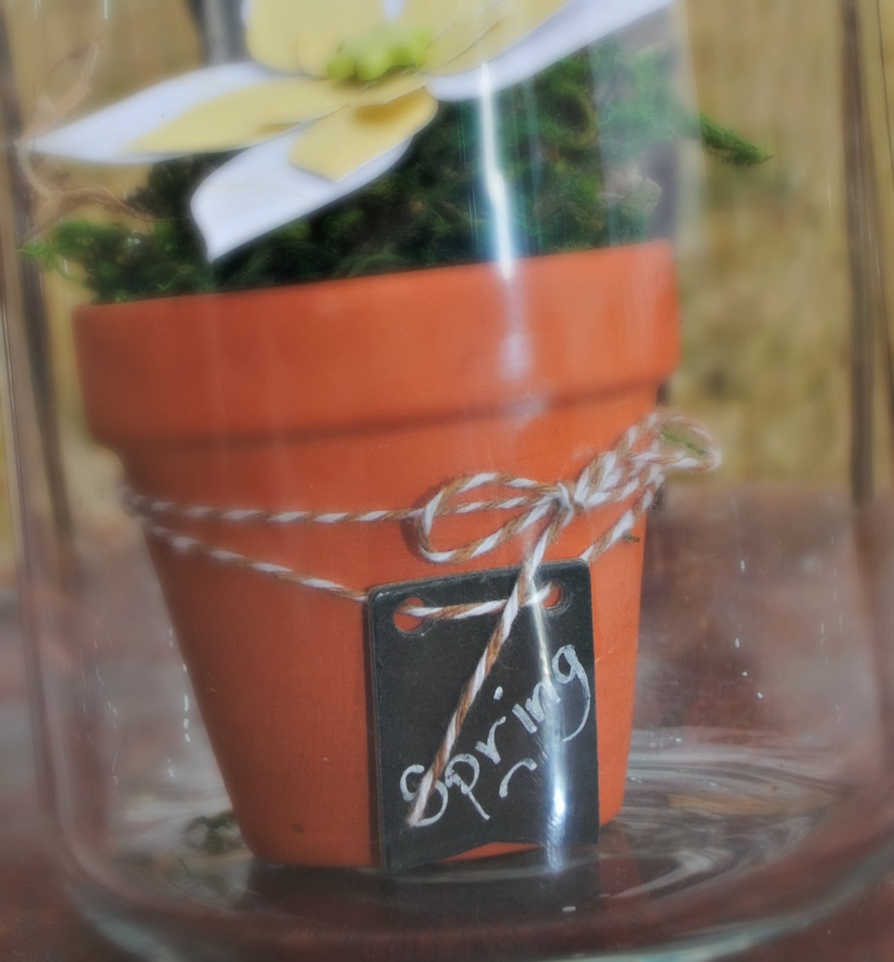 Two It Yourself Faux Terrarium in a Yankee Candle Jar