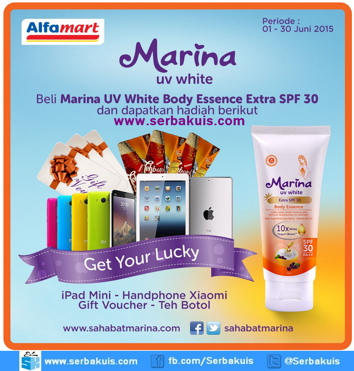 Promo Marina Get Your Lucky Berhadiah iPad Mini, Xiaomi, dll