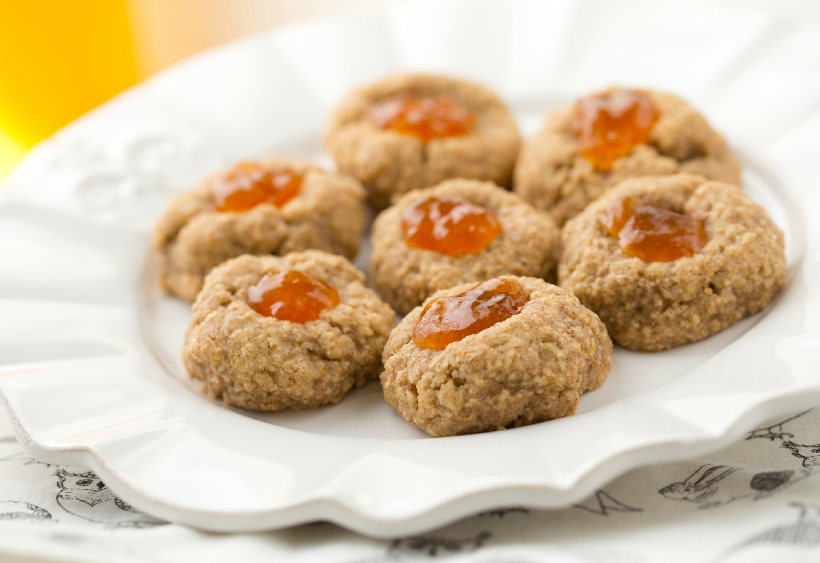 Almond Jam Thumbprint Cookies from Healthy Happy Vegan Kitchen Almond Jam Thumbprint Cookies from Healthy Happy Vegan Kitchen