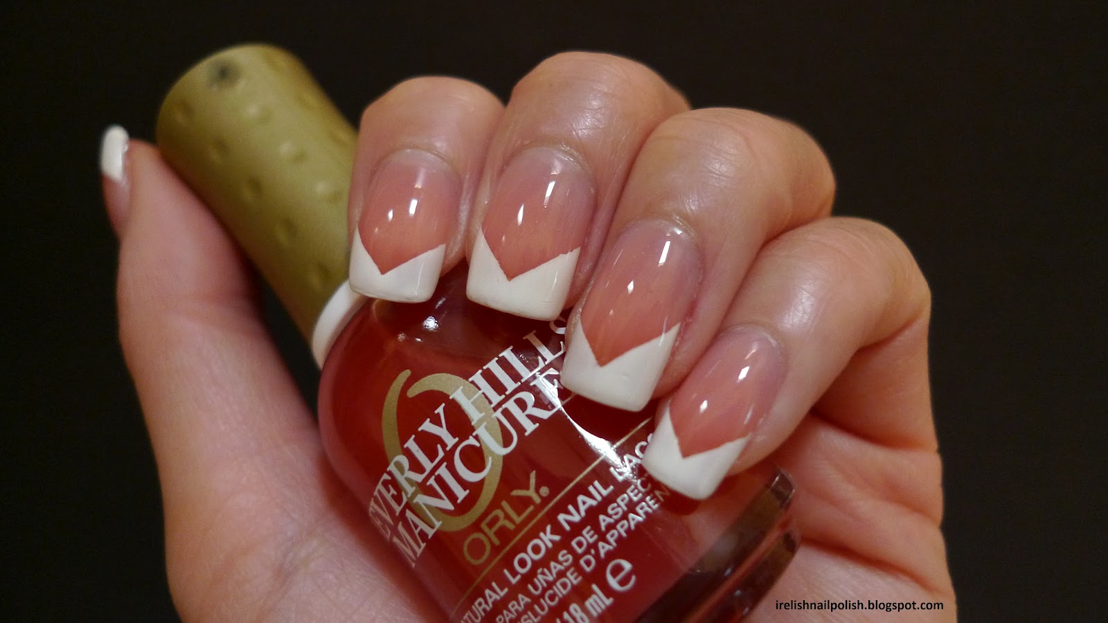I Relish Nail Polish! Chevron French with Beverly Hills Plum