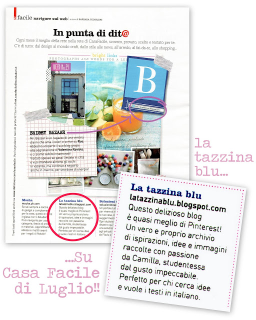 La tazzina blu su Casa Facile di Luglio!