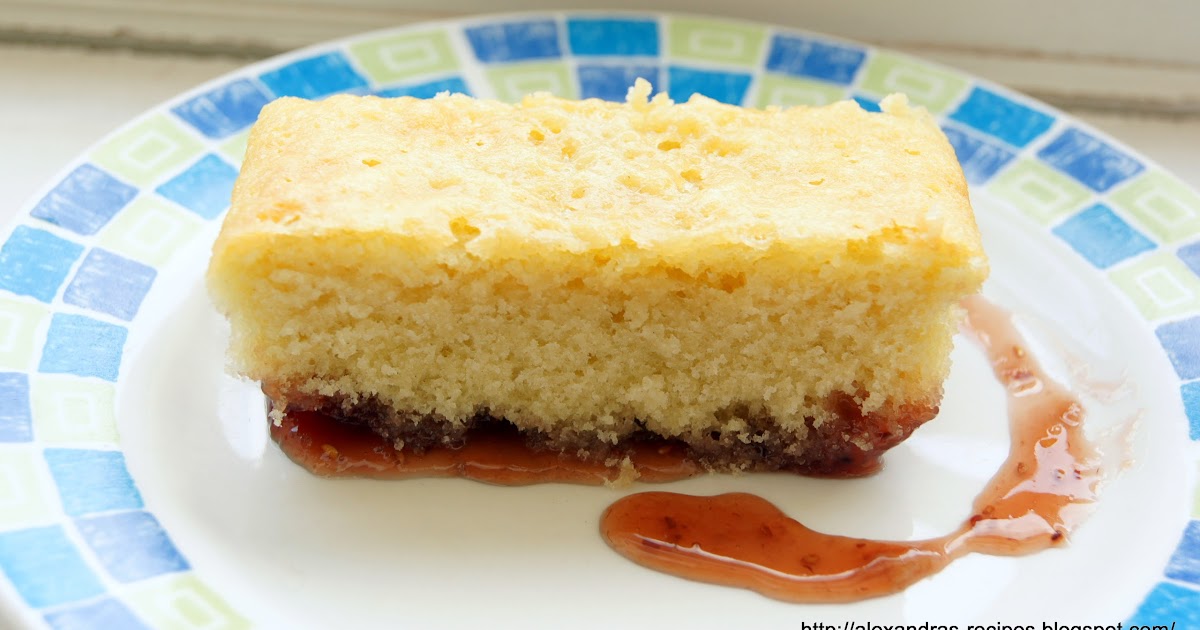 Aleksandra's Recipes WARM MADEIRA CAKE WITH HOT RASPBERRY JAM