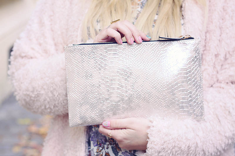 marks and spencer silver clutch