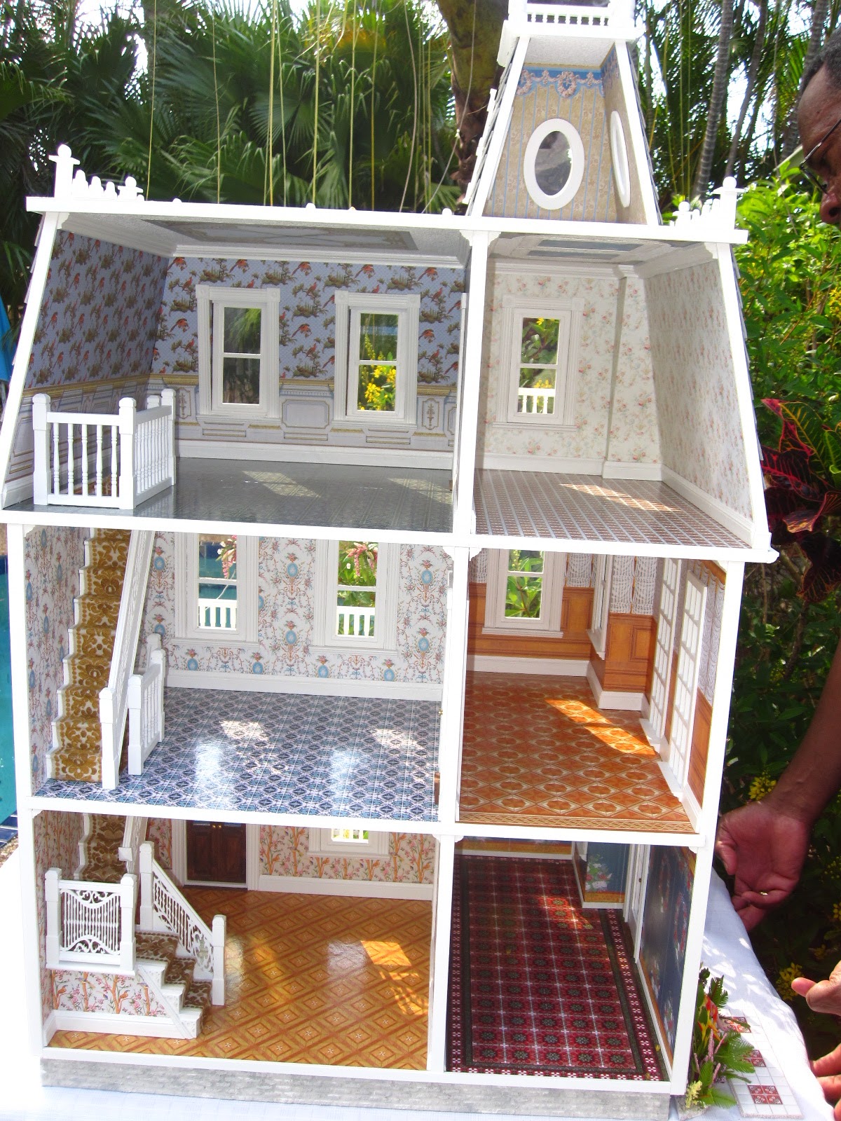 Dollhouses by Robin Carey Key West Palm Island Estate Dollhouse