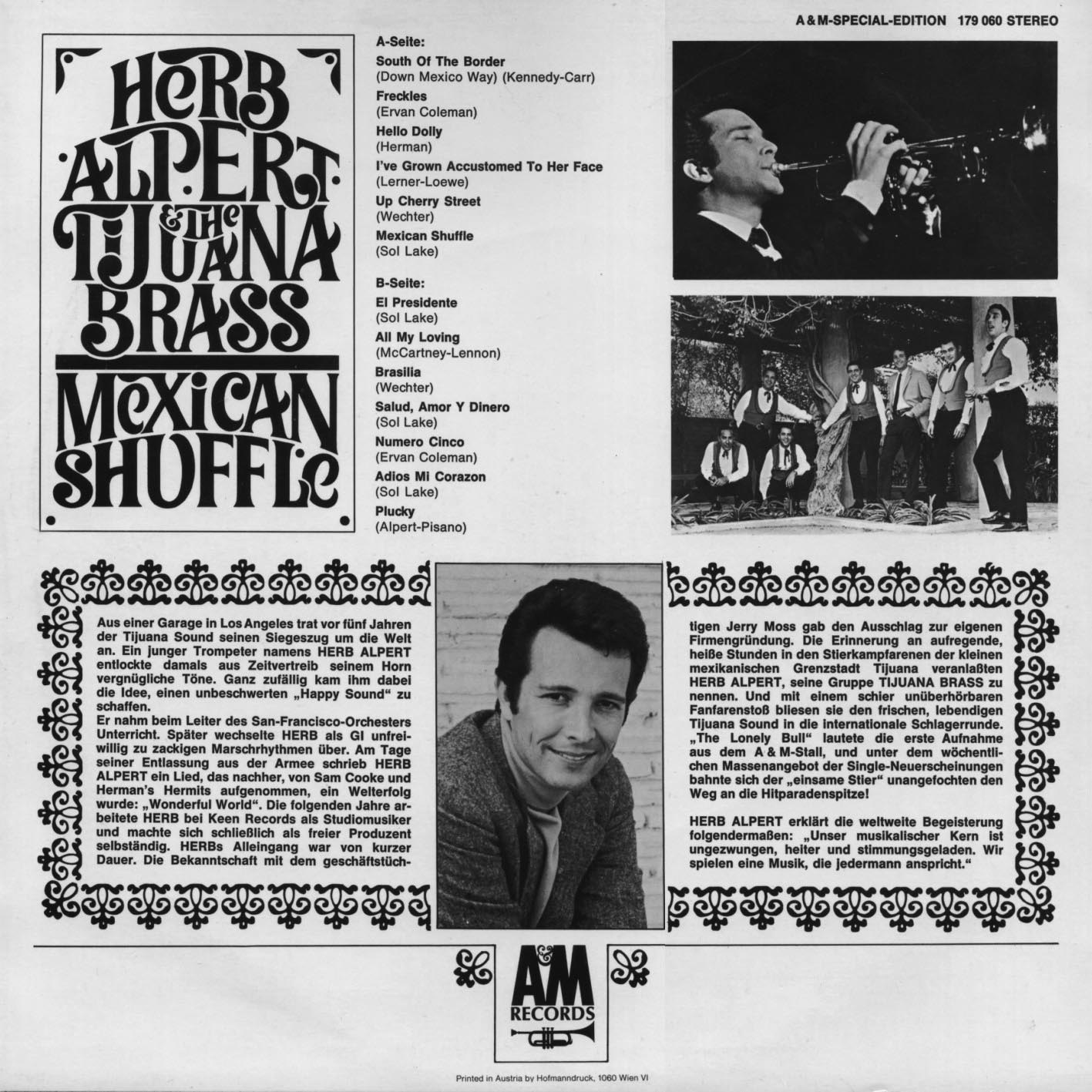 VinylForever Herb Alpert & The Tijuana Brass MEXICAN SHUFFLE