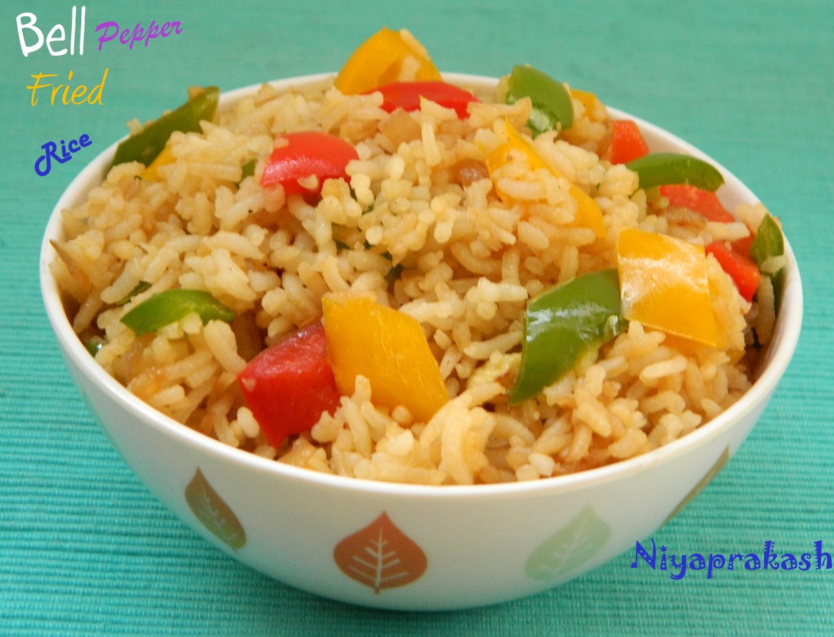 Niya's World Bell Pepper Fried Rice with Maggi Magic Cube
