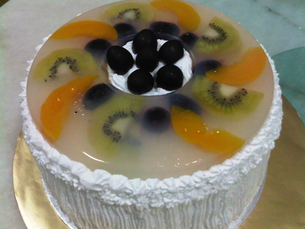 Jelly Fruit Flan Cake ++