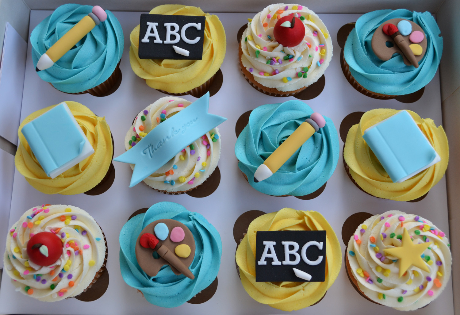 Little Paper Cakes Thank You Teacher Cupcake Gift Box Little Paper Cakes Thank You Teacher Cupcake Gift Box