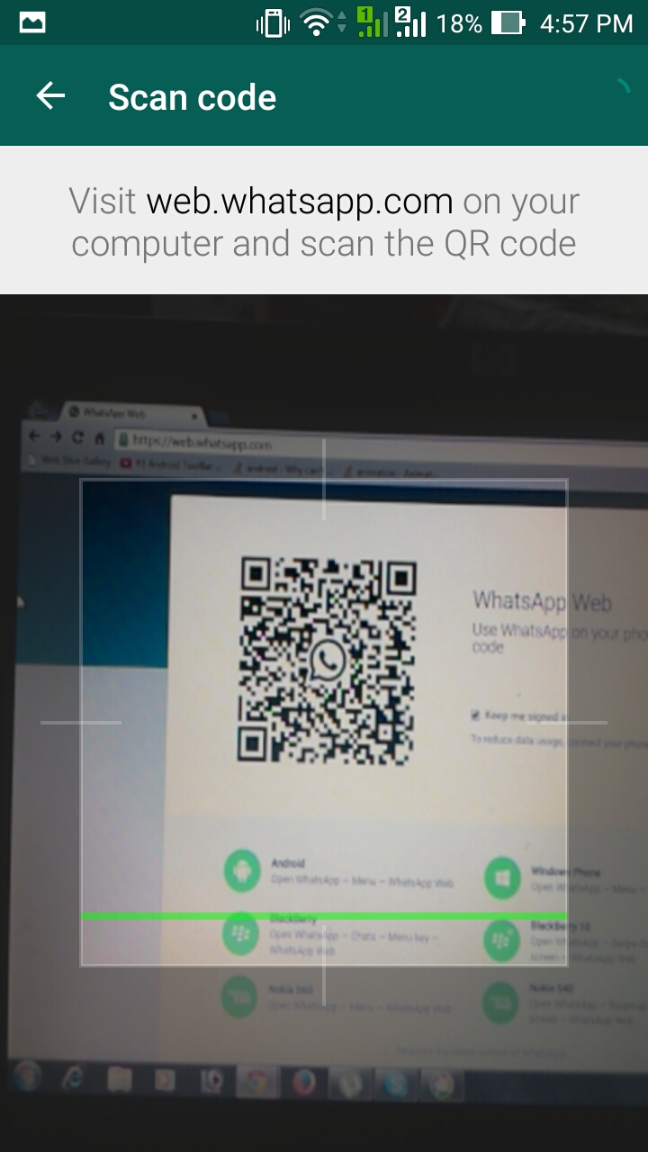 web whatsapp scan code