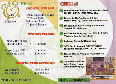 Brosur Yayasan Iqro Bekasi