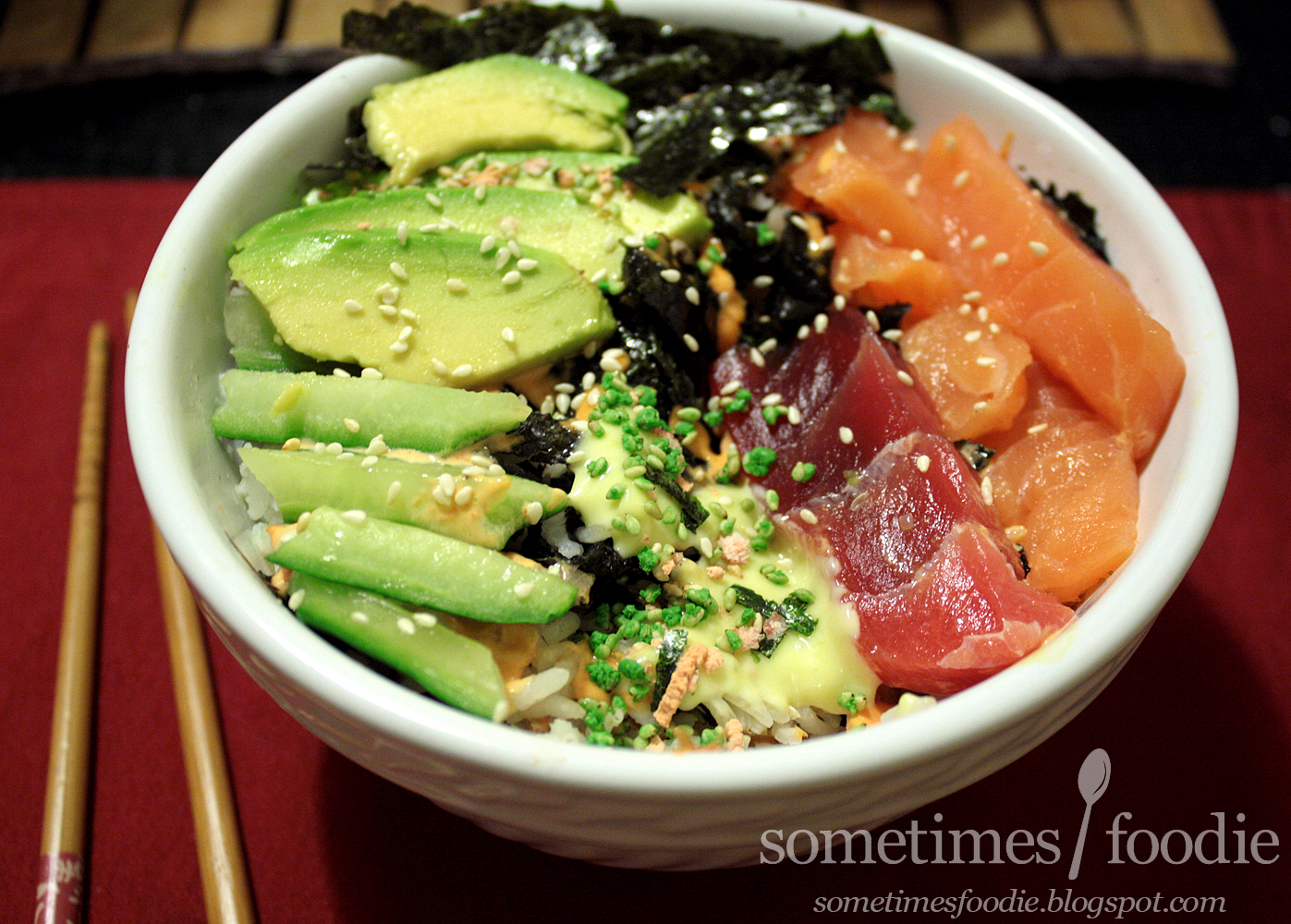 Sometimes Foodie Sushi Bowl Teaser Post