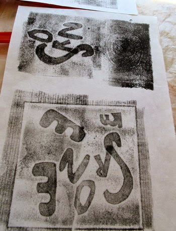 Typographie calligraphie à l'école Nathalie Le Reste