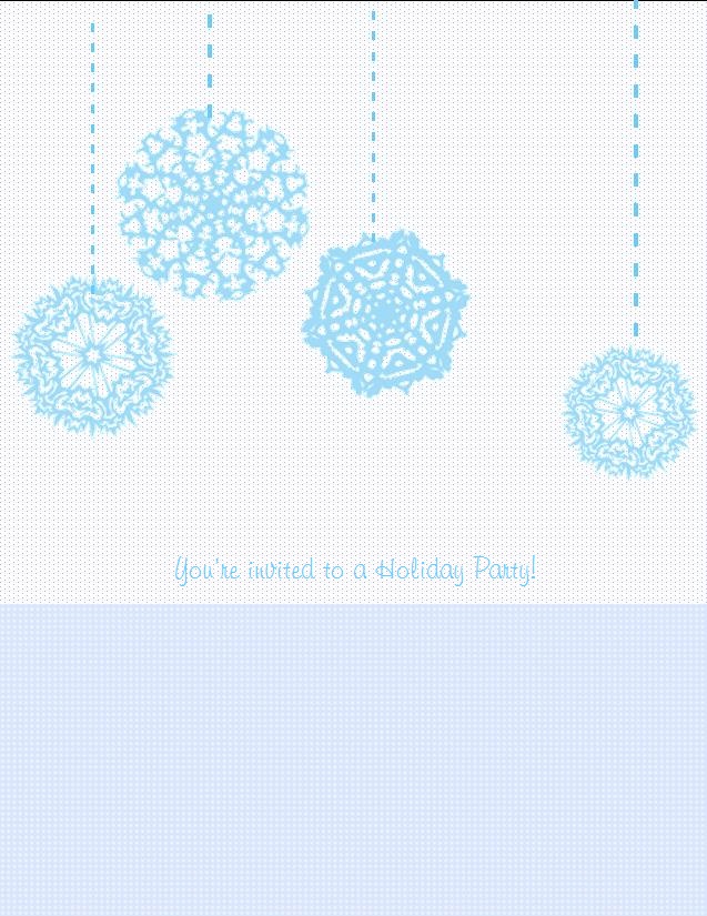 snowflake invitation template free