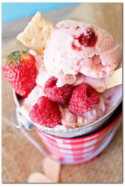 Double Berry Cheesecake Frozen Yogurt by Kleinworth Co