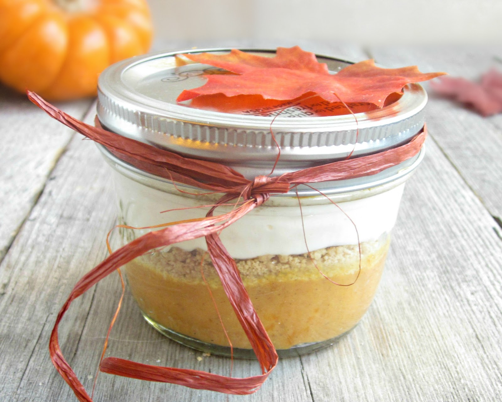 Hungry Couple Creamy Layered Pumpkin Pie in a Jar