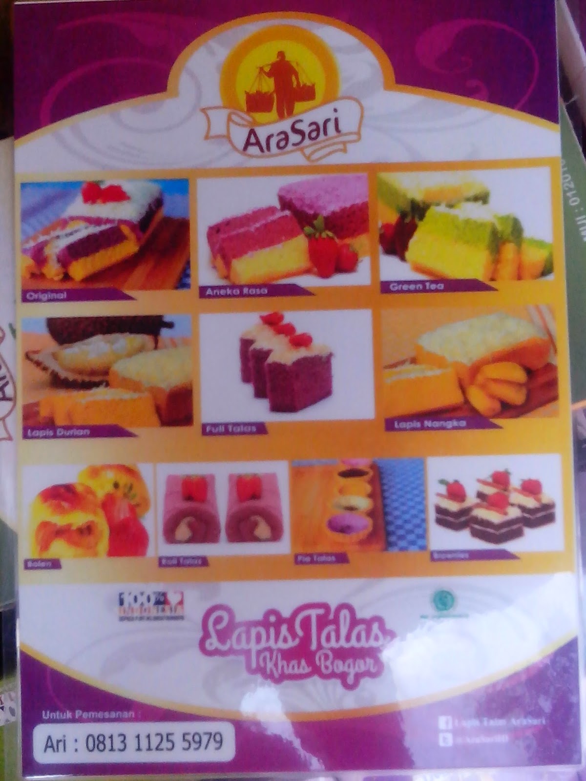 Arasari Lapis Talas di Rawamangun Jajanan Lapak Balpus