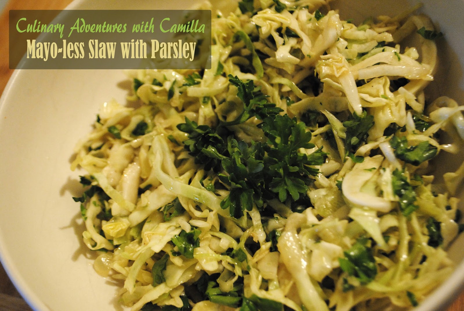 Mayoless Slaw with Parsley