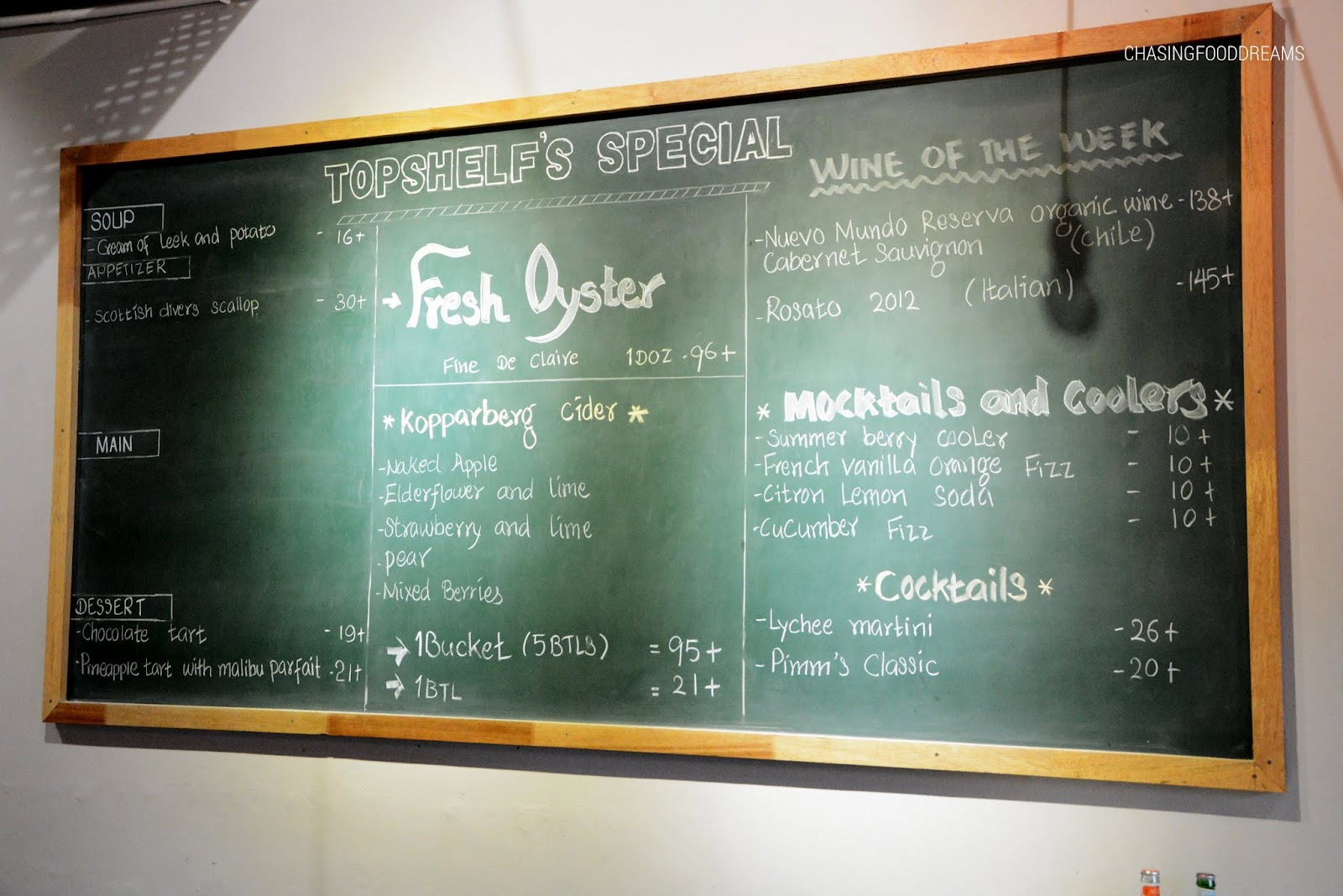 CHASING FOOD DREAMS Topshelf TTDI