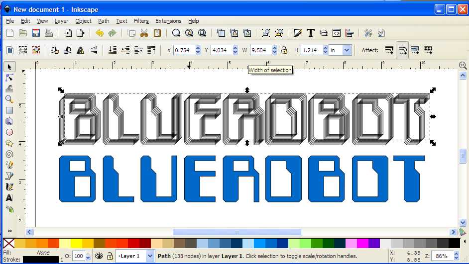sbrb DROP shadow font inkscape LESSON
