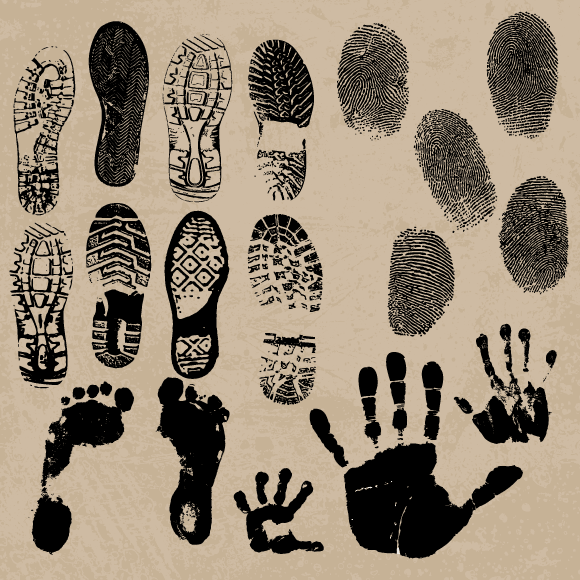 Huellas humanas Vector Vector Clipart