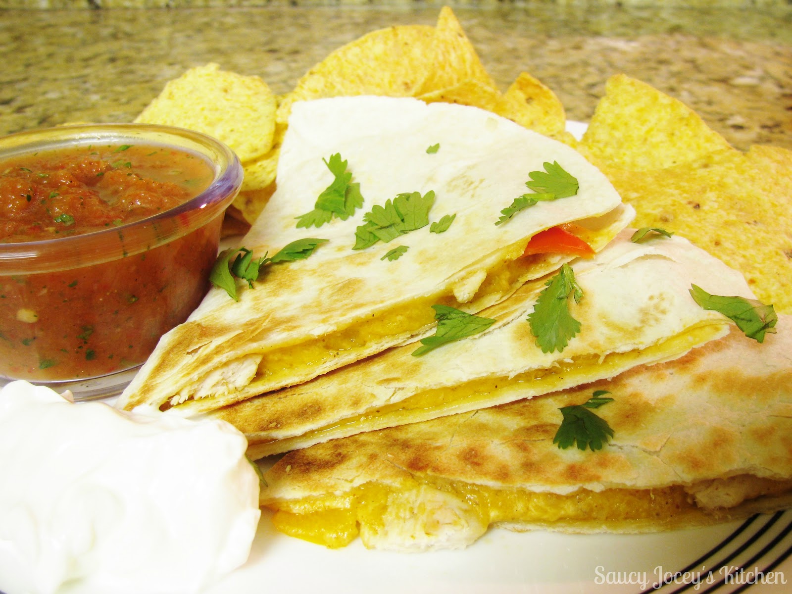Saucy Jocey's Kitchen Quesadillas