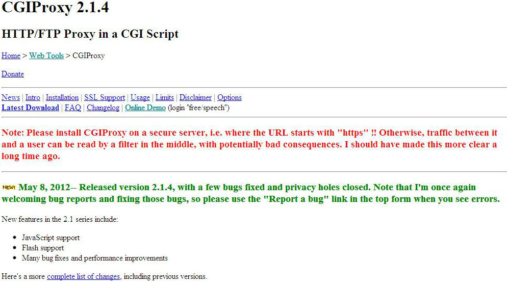 How to install cgi proxy netsh