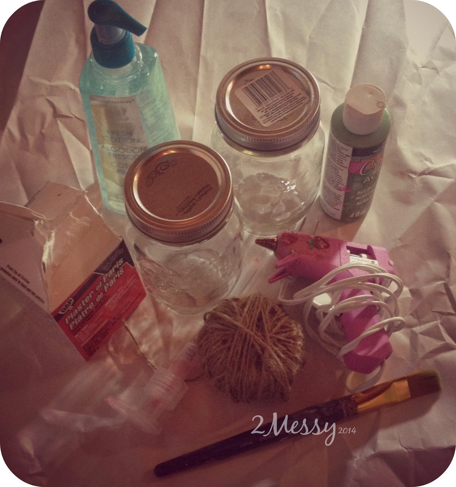 2messy Diy Mason Jar Bathroom Accessories